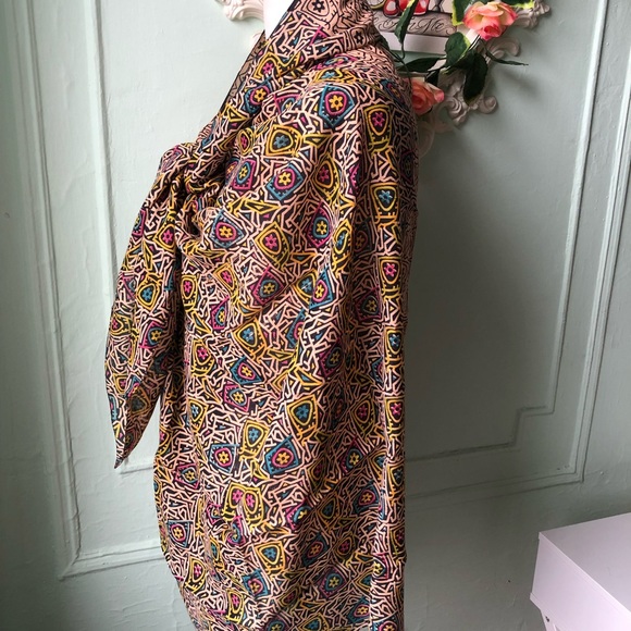 Vintage cotton abstract print scarf - Picture 4 of 8